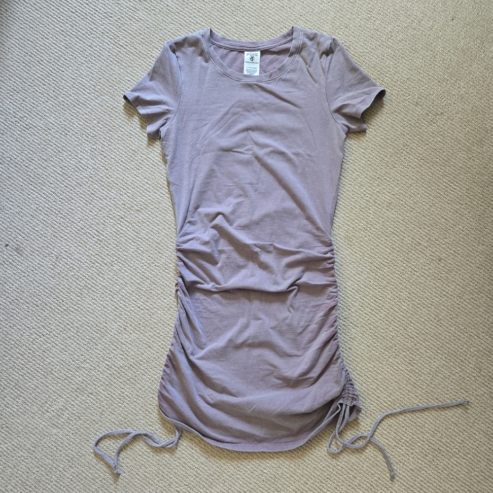 PINK Victoria's Secret Mauve Ruched T-shirt Dress S